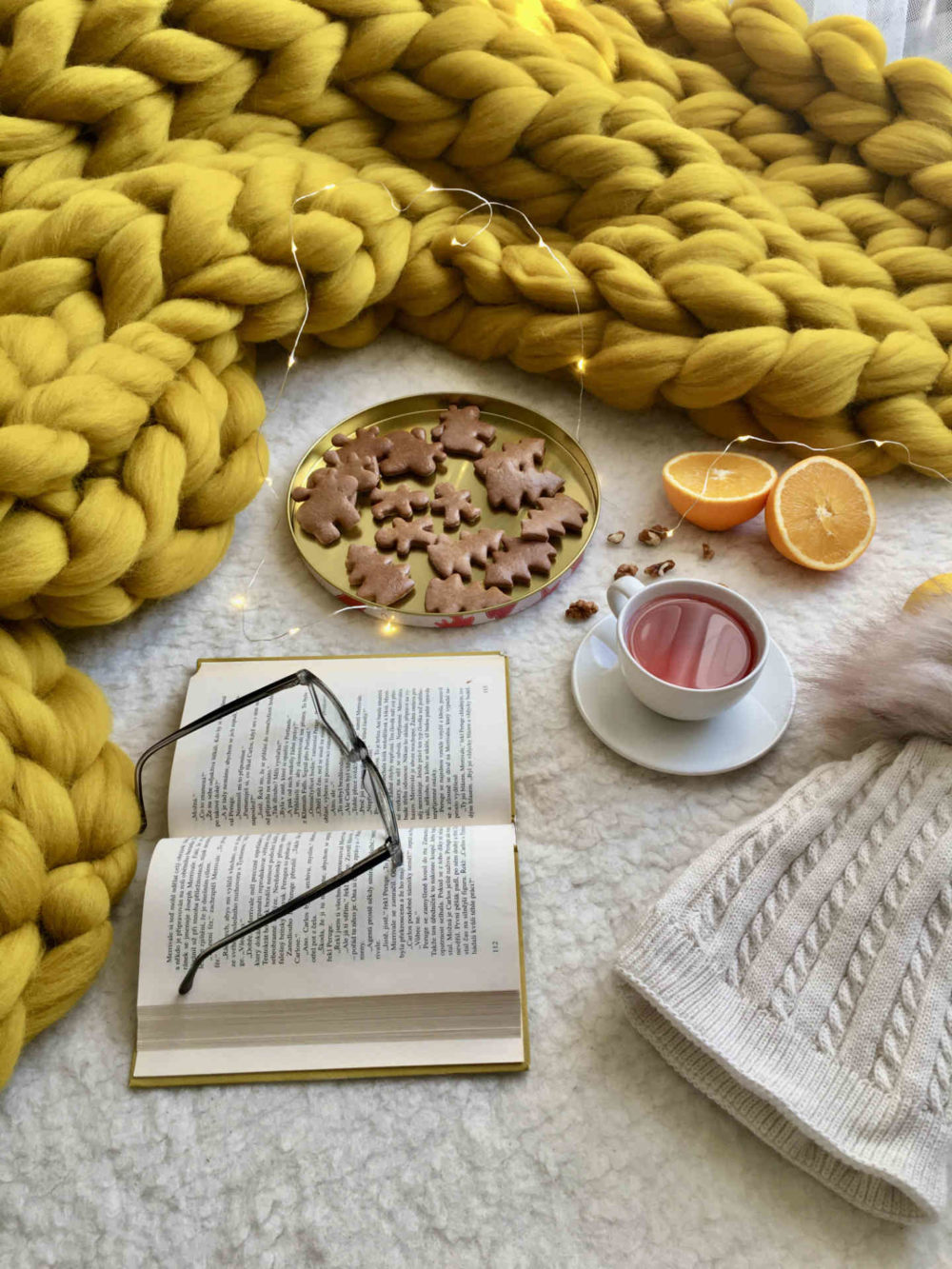 Trendy horčicový vlněný pléd