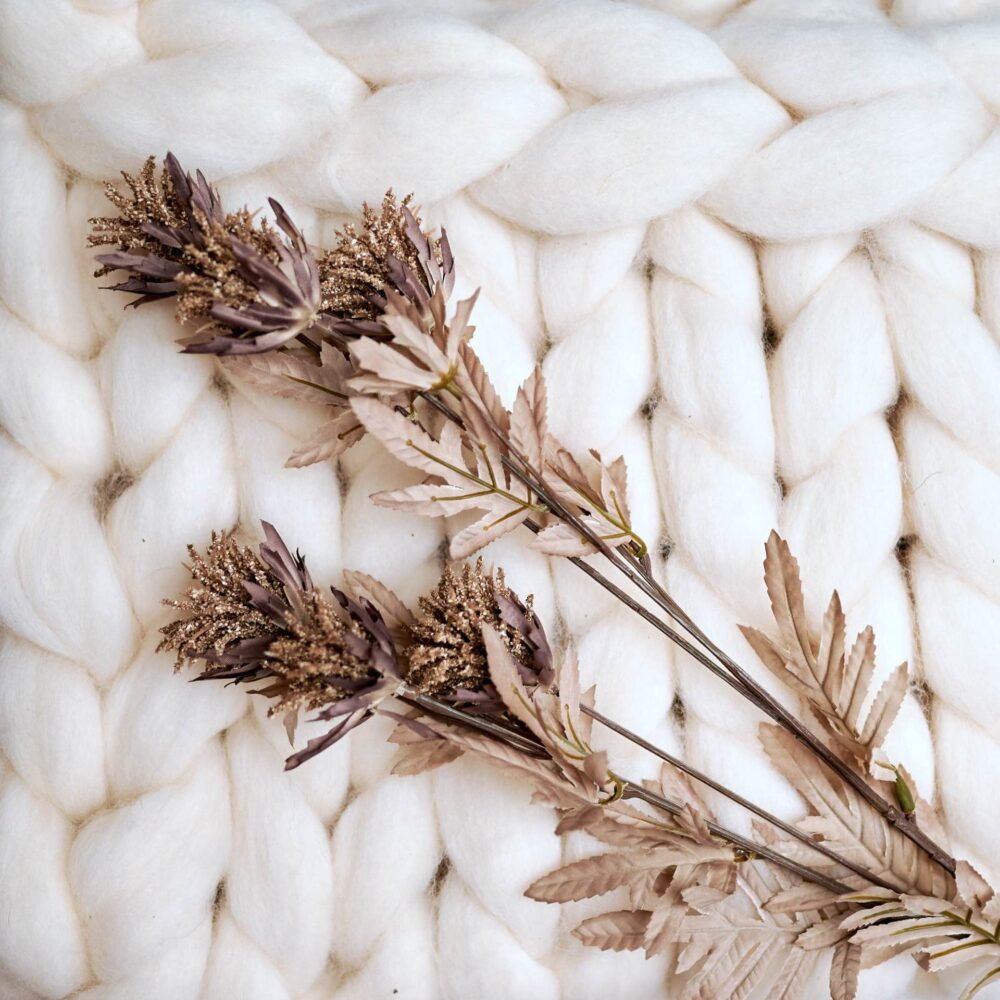 Heboučká vlněná deka bílá